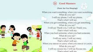 Good manners English poem for kidsnursery rhymes [upl. by Seuqirdor435]