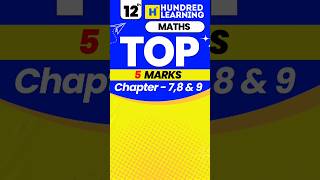 12th Maths Top 5 marks Last minute Important questions 2ndmidterm 12thmaths maths centumhacks [upl. by Katusha]