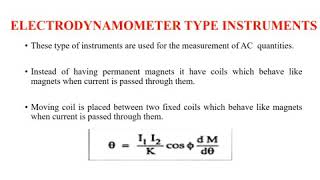 Electrodynamometer type instruments [upl. by Ebner]