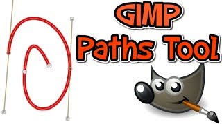 GIMP tutorial  How to use Paths Tool [upl. by Liane92]