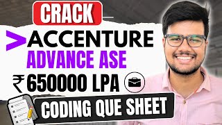 Accenture Advance ASE  Most Asked Coding Questions Cheatsheet [upl. by Able]