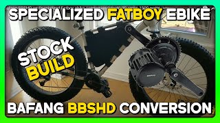 Bafang BBSHD on Specialized Fatboy ebike conversion stock 30 amps 1500 watts [upl. by Vtehsta]