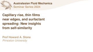 AFMS Webinar 2024 9  Prof Howard A Stone Princeton University [upl. by Mila540]