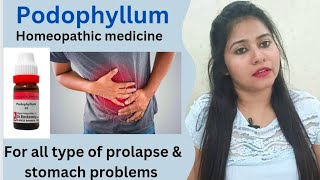 Podophyllum Homeopathic medicine benefits amp uses in hindi  Podophyllum 30 for stomach problems [upl. by Notsnarc]