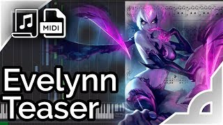 Evelynn Champion Teaser  League of Legends Synthesia Piano Tutorial [upl. by Tigges]