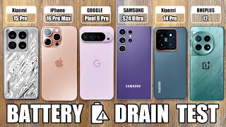 Xiaomi 15 Pro vs iPhone 16 Pro Max  S24 Ultra  Pixel 9 Pro XL  OnePlus 12  BATTERY DRAIN TEST [upl. by Ramberg]