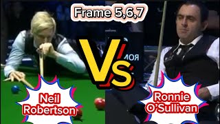 Ronnie O’Sullivan Vs Neil Robertson Frames 567  Champion of champions [upl. by Onaimad194]