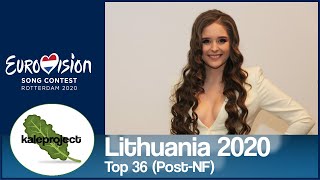 Lithuania ESC Selection Pabandom Is Naujo 2020 Top 36 With Comments After Show [upl. by Nady847]