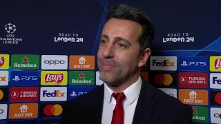 Edu reacts to Arsenals UCL Round of 16 Draw [upl. by Eduj]