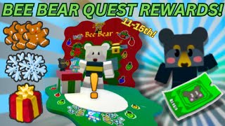 Bee Bear Beesmas 2024 Quests 1115 Rewards  Bee Swarm Simulator [upl. by Afihtan]