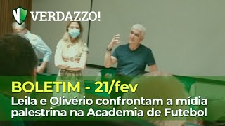 Boletim  Leila e Olivério confrontam a mídia palestrina na Academia de Futebol [upl. by Annairba87]