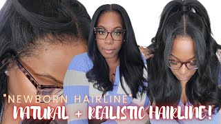 NEW MAX True Hairline Wig Install quotNewborn Hairlinequot High Quality Natural Texture Yaki Hairvivi [upl. by Magnum]