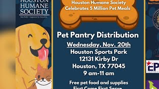 Houston Humane Society celebrates 5 million pet meals for families in need [upl. by Blalock]