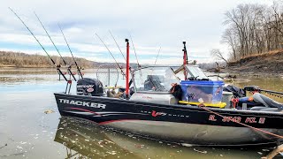 REMOTE Winter Fishing and Camping on a GIANT RIVER Catch and Cook [upl. by Fennessy]