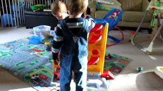 FisherPrice Little People Wheelies Stand n Play Rampway [upl. by Dareen490]