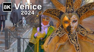 Venice CARNIVAL 2024 Opening Parade on the Grand Canal 8K 60fps [upl. by Thunell]