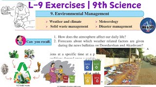 L9 Environmental Management Exercises  9 Science  Maharashtra board [upl. by Akinej226]