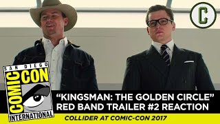 Kingsman 2 The Golden Circle Red Band Trailer 2 Reaction amp Review  Collider at SDCC 2017 [upl. by Mosnar]