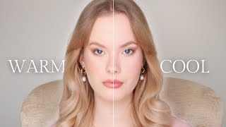 WARM TONED vs COOL TONED MAKEUP  side by side comparison [upl. by Younglove983]