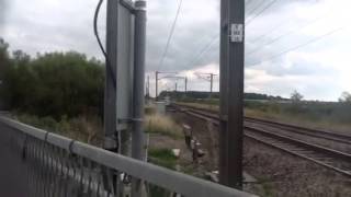 Claypole level crossing lincs Tuesday 2914 [upl. by Anaujal]