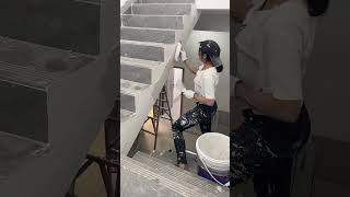 How to Prepare Tiles Wall ​ Wall paint​ Fast amp Beauty part 6056 [upl. by O'Conner]