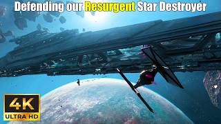 Battlefront 2 in 2024 Defending our Resurgent Class Star Destroyer  Starfighter Assault PC 4K [upl. by Gereron]