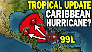 Tropical Update Caribbean Hurricane amp Gulf Potential Invest 99L Likely Become Tropical Storm Sara [upl. by Henri888]