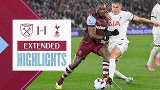 Extended Highlights  Spoils Shared In London Derby  West Ham 11 Tottenham  Premier League [upl. by Intihw163]