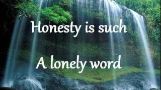 Honesty by Billy Joel With Lyrics [upl. by Ayamat587]