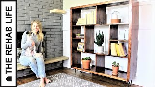 The MidCentury Modern Bookcase  Easy DIY Project [upl. by Caundra]