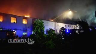 Großbrand in Weinheimer Lagerhalle [upl. by Eivad]