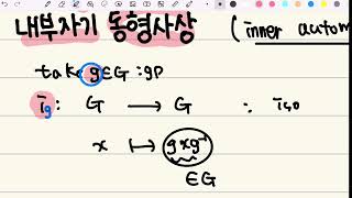 대수학 내부자기동형사상 inner automorphism [upl. by Kovacs642]