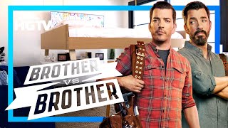 Johnathans Floating Bed vs Drews Folding Bed  Brother vs Brother  HGTV [upl. by Theurich]