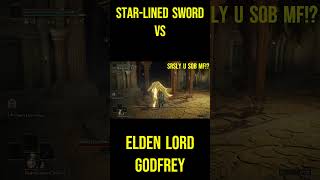 shadowoftheerdtree dlc weapon vs Godfrey eldenring [upl. by Suoicerp]