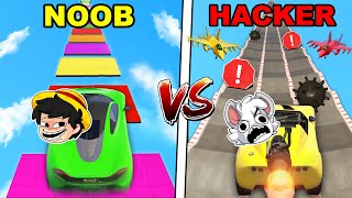 MEGA RAMPA Noob VS Pro VS Hacker 😱💥 MEGA RAMPA 9999 IMPOSIBLE  GTA 5 con los panas [upl. by Ern]