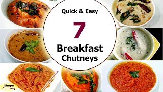 7 Daily amp Regular Chutney Recipes  Quick amp Easy Breakfast Chutneys [upl. by Ymrej]