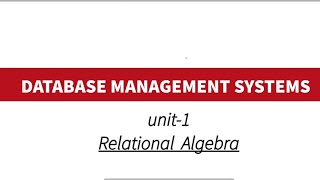 Relational Algebra in DBMS in tamil  unit 1 cse sem 4  epi17  CS8492 DBMS [upl. by Rimidalb]