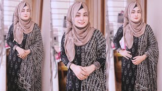 Hijab style with salwar kameez 2022 Simple hijab tutorial [upl. by Polly]