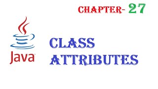 Class Attributes in Java  Java tutorial  w3Schools  Chapter27 English [upl. by Paucker744]