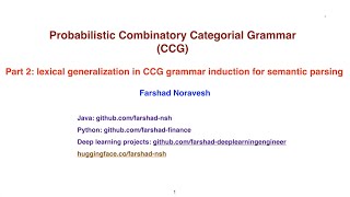 Part 2 lexical generalization in CCG grammar induction for semantic parsing [upl. by Eilema]