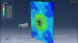 Abaqus Explicit  impact bullet [upl. by Franciscka326]