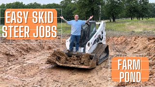 Watch This BEFORE You Dig Your Farm Pond  Easy Skid Steer Work [upl. by Deloris]