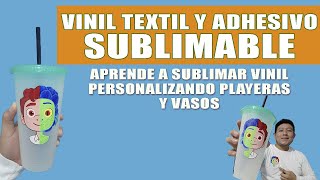 VINIL SUBLIMABLE TEXTIL Y ADHESIVO  CURSO GRATIS [upl. by Anit530]