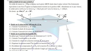 Exercice sur solide en mouvement niveau terminale partie 02 [upl. by Aniroz]