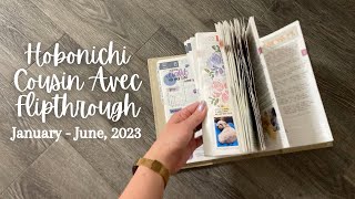 Daily Journal FLIPTHROUGH  HOBONICHI COUSIN AVEC  January  June 2023 [upl. by Crotty184]