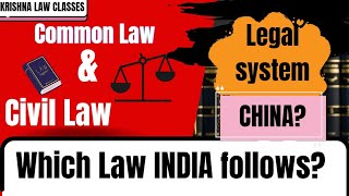 Legal system  common law system and Civil law system Indian legal system Chinese legal systemcuet [upl. by Lemmuela]