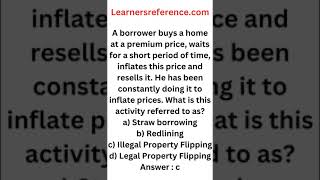 Borrower acts to inflate prices in a scenario  What is this called Shorts 234 [upl. by Ennaillij]