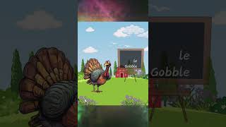 Gobble Gobble Song  Thanksgiving  Turkey  Kids Song  Short 3 childrenssong cartoon funny [upl. by Mcmullan524]