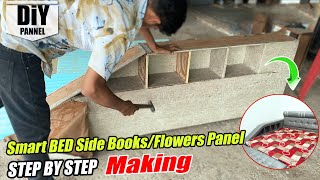 DIY Upholstered Bed Side Panel Headboard  Luxury on a Budget  MaanClips [upl. by Rikahs]