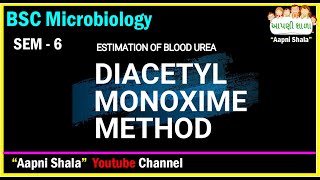 DAM  Estimation of blood urea  Diacetyl Monoxime DAM Method  BSC  sem 6  આપણી શાળા [upl. by Liebowitz]